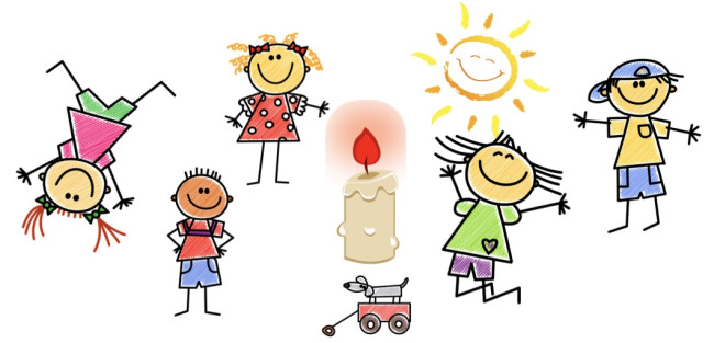 Clipart Kinder Kerze Sonne